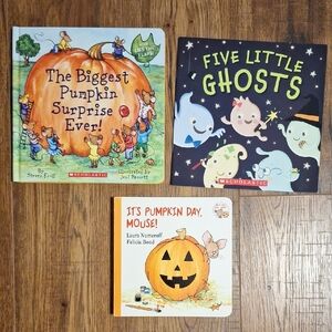 Lot Of 3 Halloween Theme Books....Paperback And Board Books